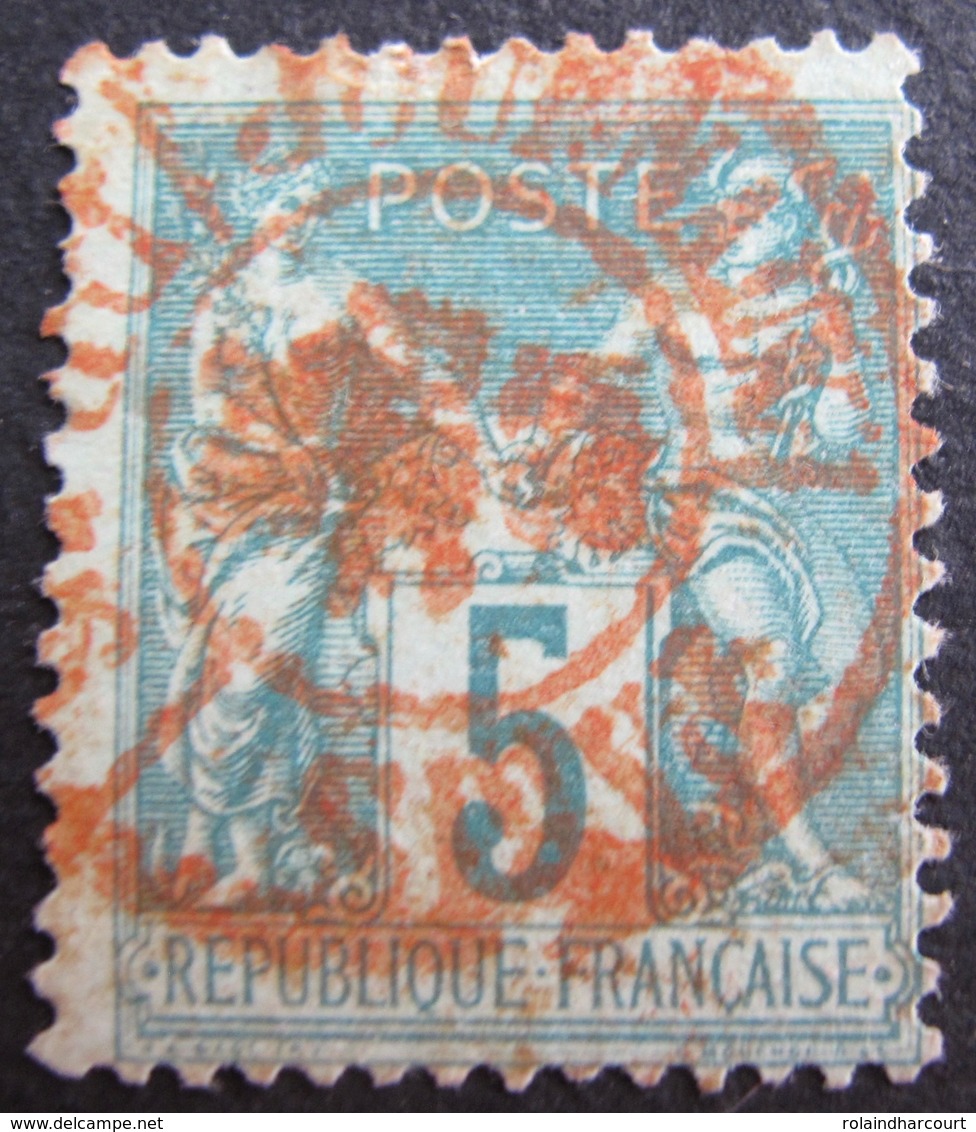 DF50500/10 - SAGE TYPE II N°75 ☉ CACHET ROUGE DES IMPRIMES - 1876-1898 Sage (Type II)