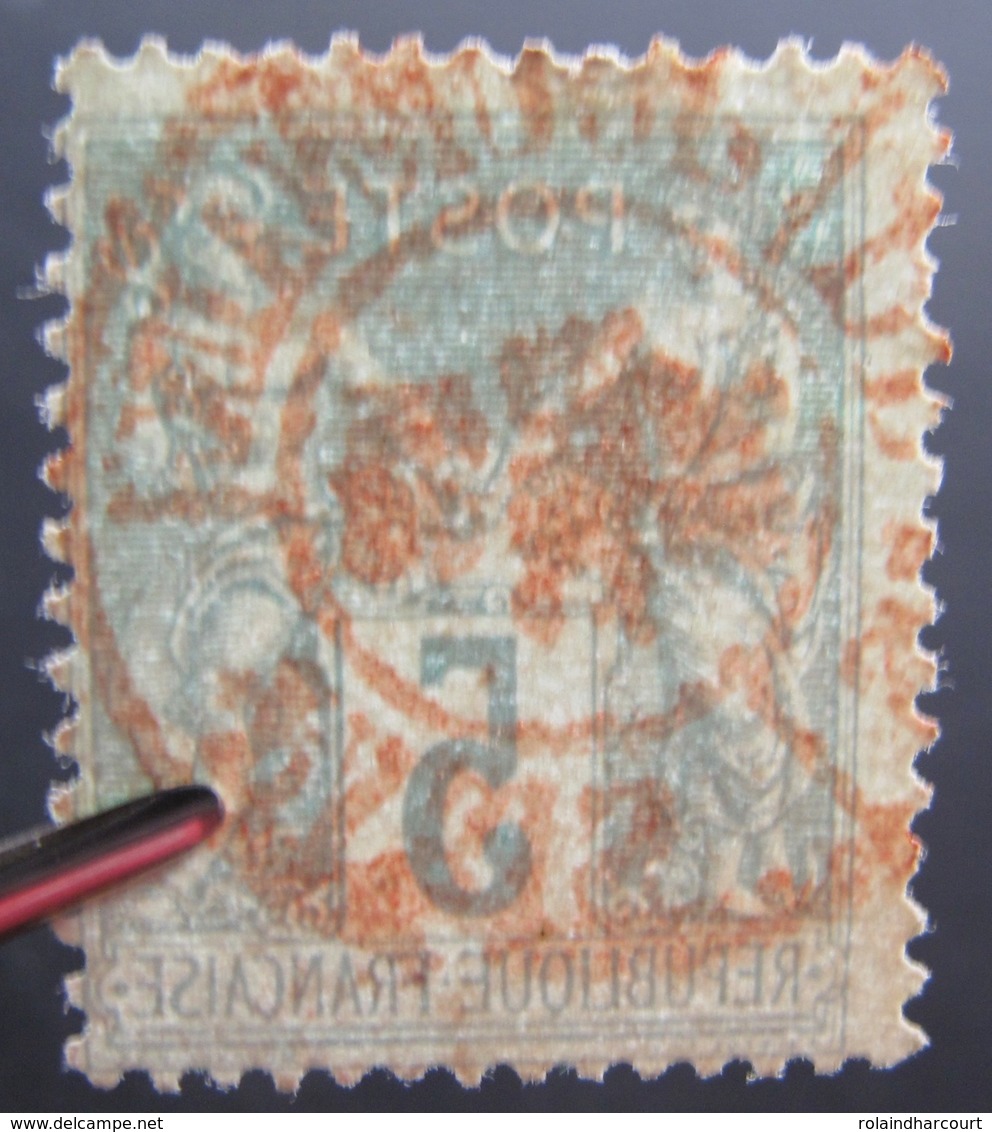 DF50500/10 - SAGE TYPE II N°75 ☉ CACHET ROUGE DES IMPRIMES - 1876-1898 Sage (Type II)