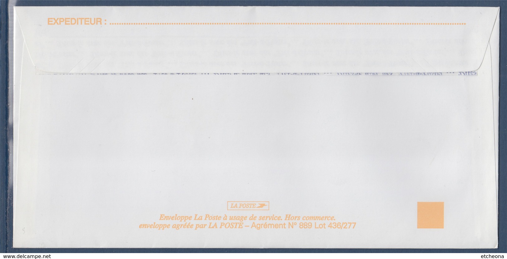 = Enveloppe Entier Neuve La Poste à Usage De Service Hors Commerce Agrément 889 Lot 436/277 Type Cérés + Carte Voeux - Pseudo-entiers Officiels