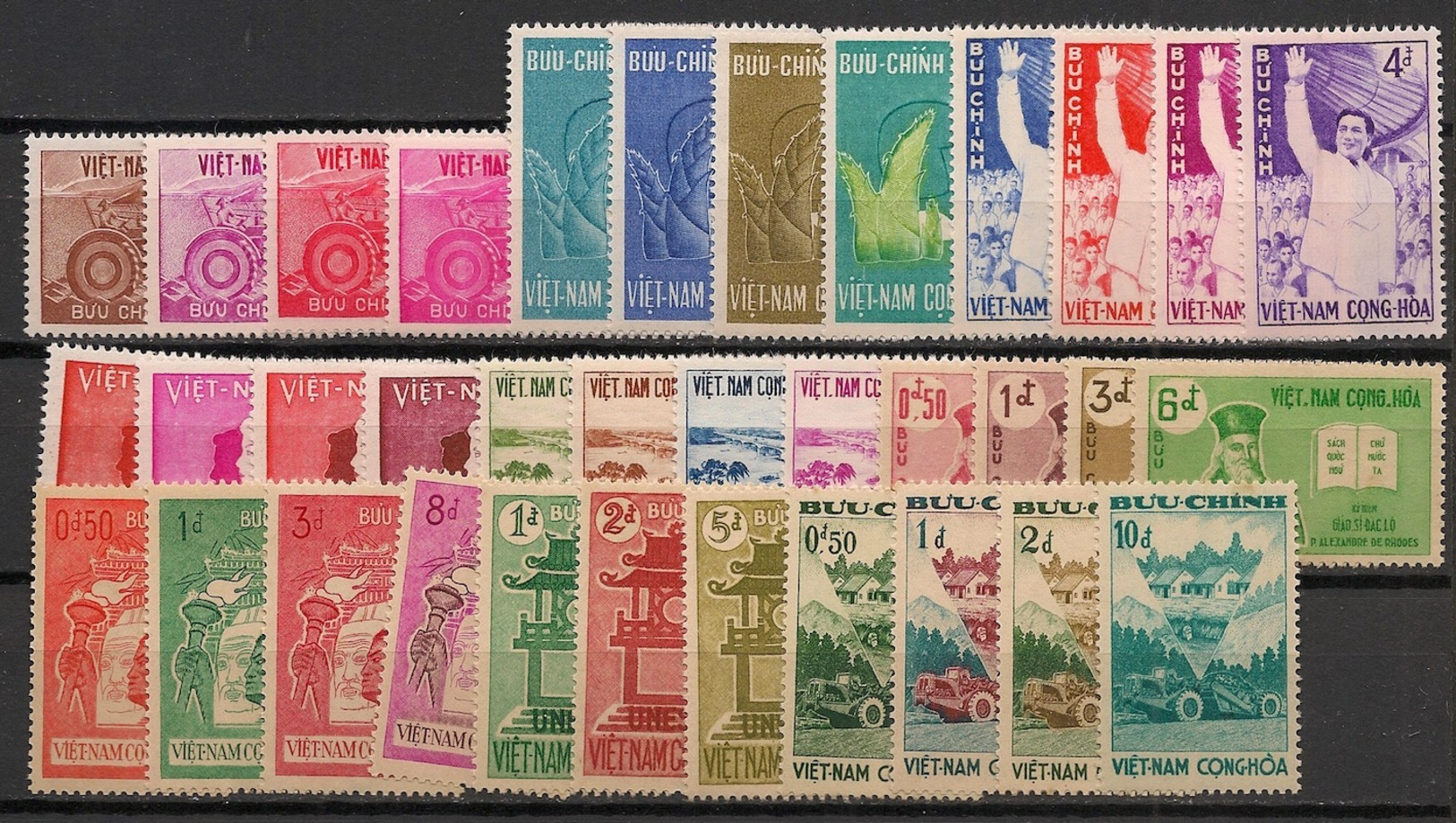 South Vietnam - Complete Year 1961 - N°Yv. 153 à 187 - 35v / Année Complète  - Neuf Luxe ** / MNH / Postfrisch - Vietnam