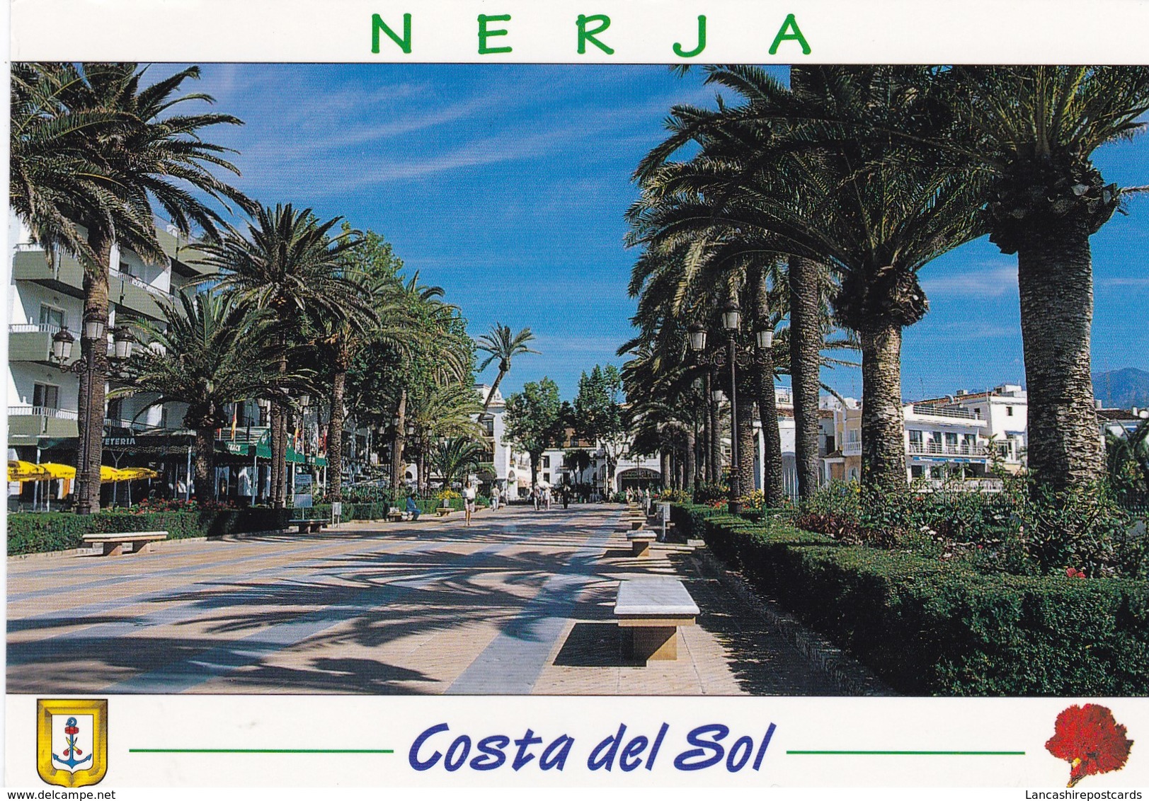 Postcard Nerja Paseo Del Balcon De Europa PU 1999 My Ref  B23326 - Other & Unclassified