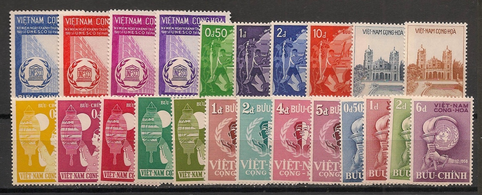 South Vietnam - Complete Year 1958 - N°Yv. 81 à 103 - 23v / Année Complète  - Neuf Luxe ** / MNH / Postfrisch - Vietnam