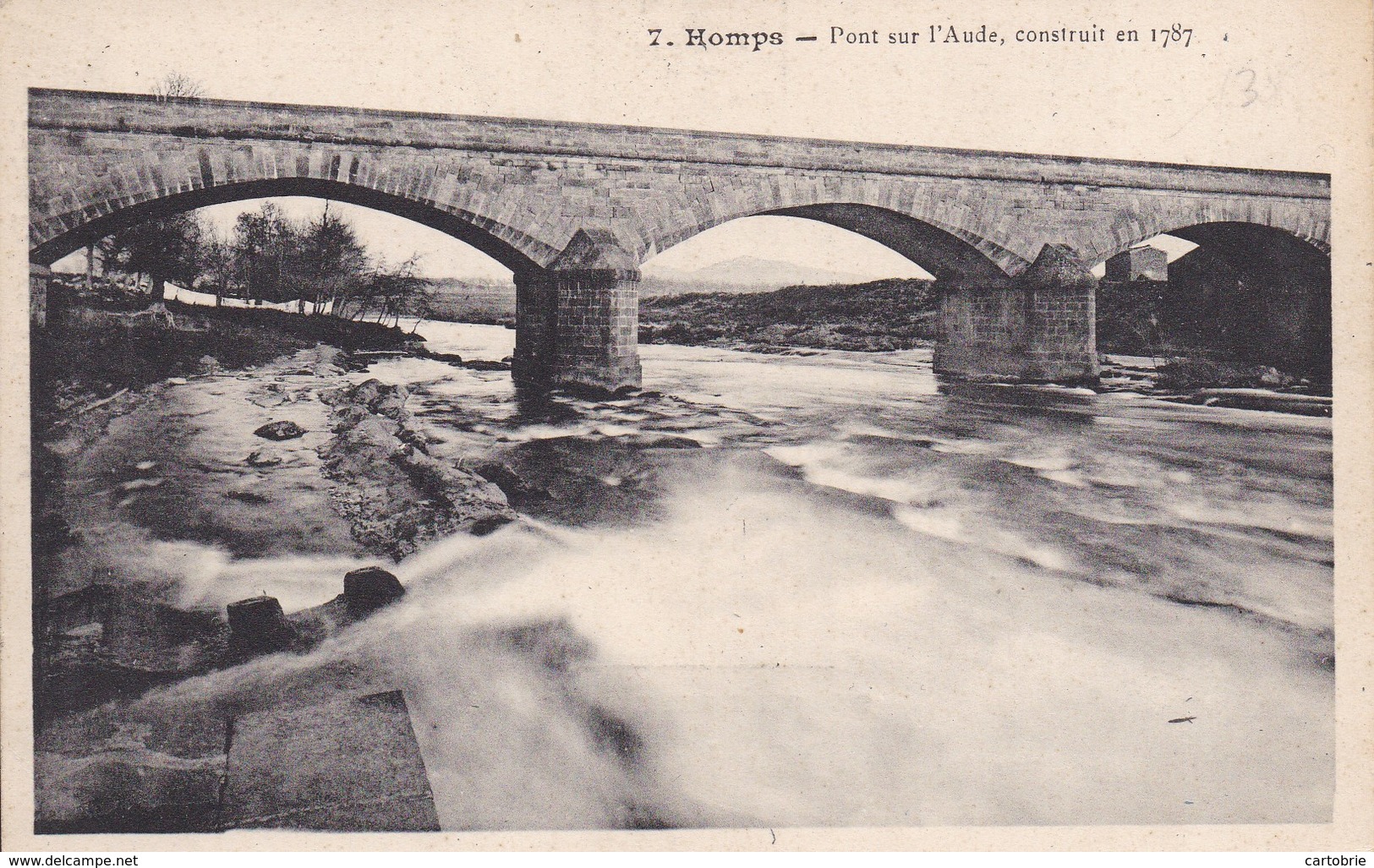 11 HOMPS - Pont Sur L'Aude, Construit En 1787 - Éd. PALAU - Autres & Non Classés