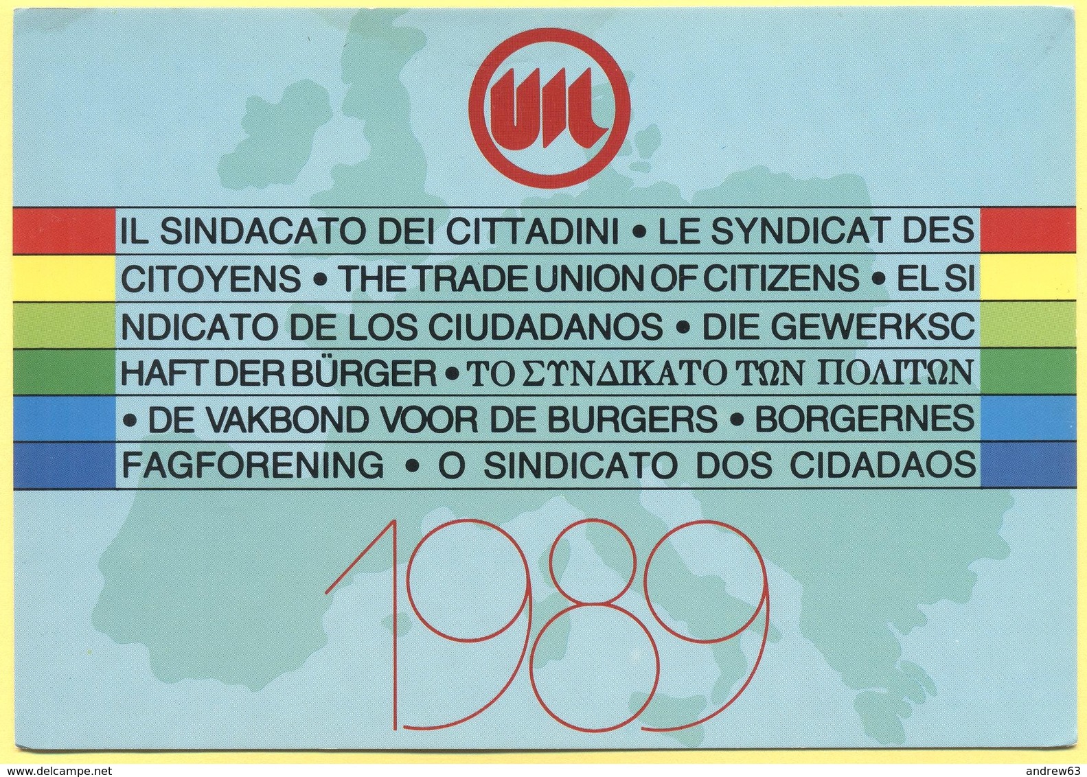 Tematica - Sindacati - UIL - 1989 - Il Sindacato Dei Cittadini - Not Used - Labor Unions