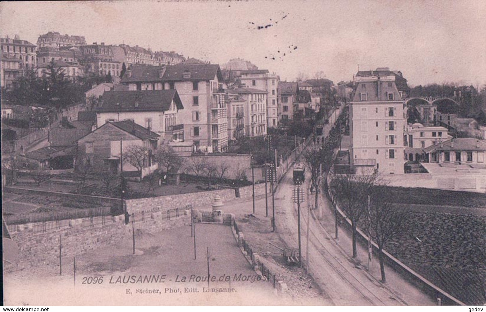 Lausanne, Route De Morges, Chemin De Fer Et Tramway (2096) - Morges