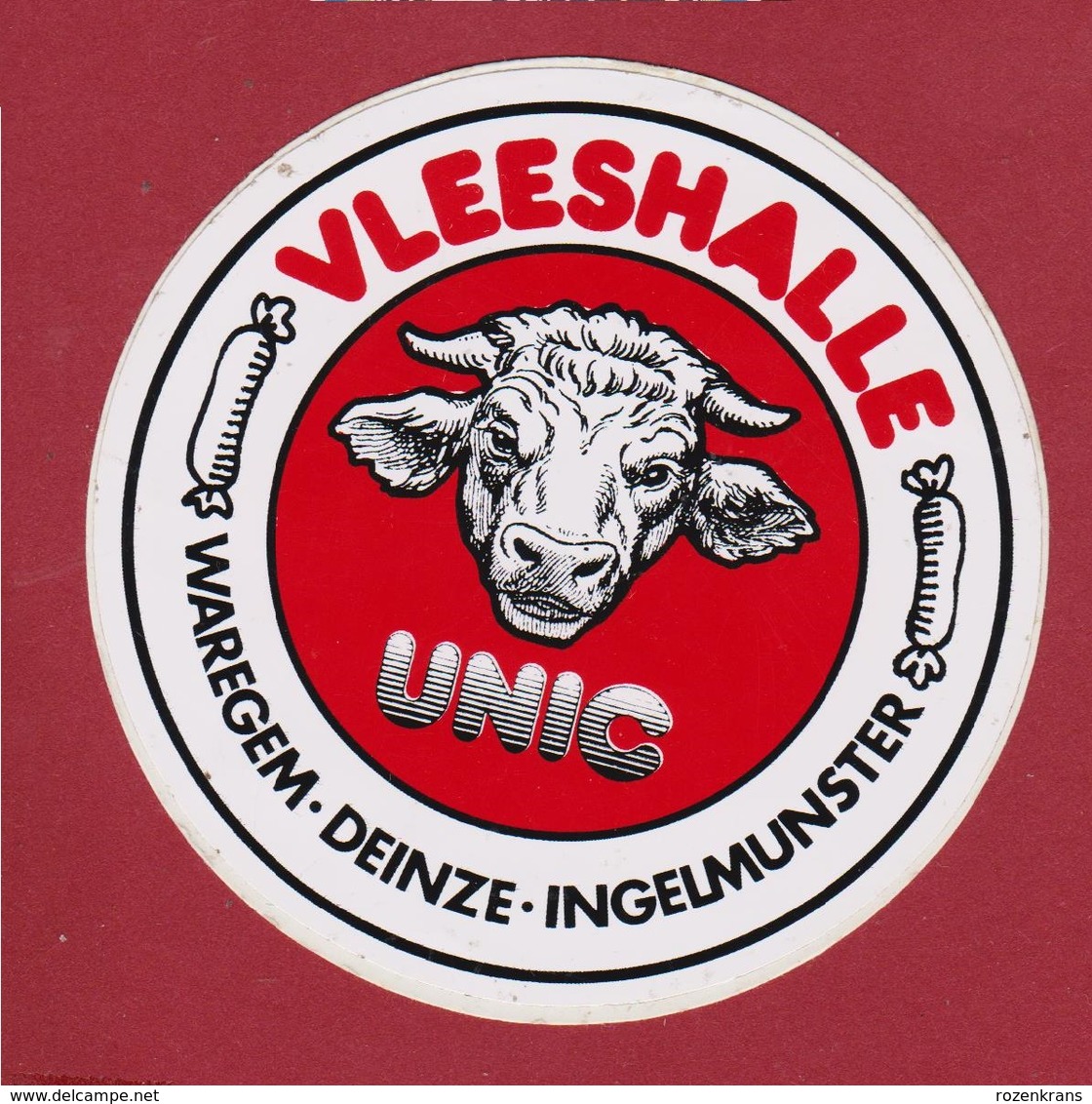 Sticker Autocollant Vleeshalle Unic Waregem Deinze Ingelmunster Cow Koe Vache Aufkleber Adesivo - Adesivi