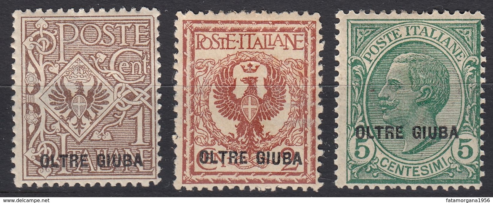 OLTRE GIUBA (occupazione Italiana) - 1925/1926 - Tre Valori Nuovi MH: Yvert 1/3. - Oltre Giuba