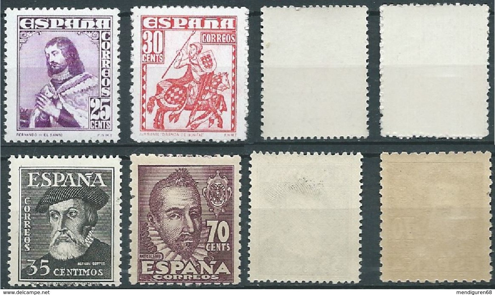 ESPAGNE SPANIEN SPAIN 1948 PERSONALITIES PERSONAJES SET 4V. MNH ED 1033-36 YV 775-78 MI 953-56 SG 1092-93+1104-05 SC 754 - Neufs