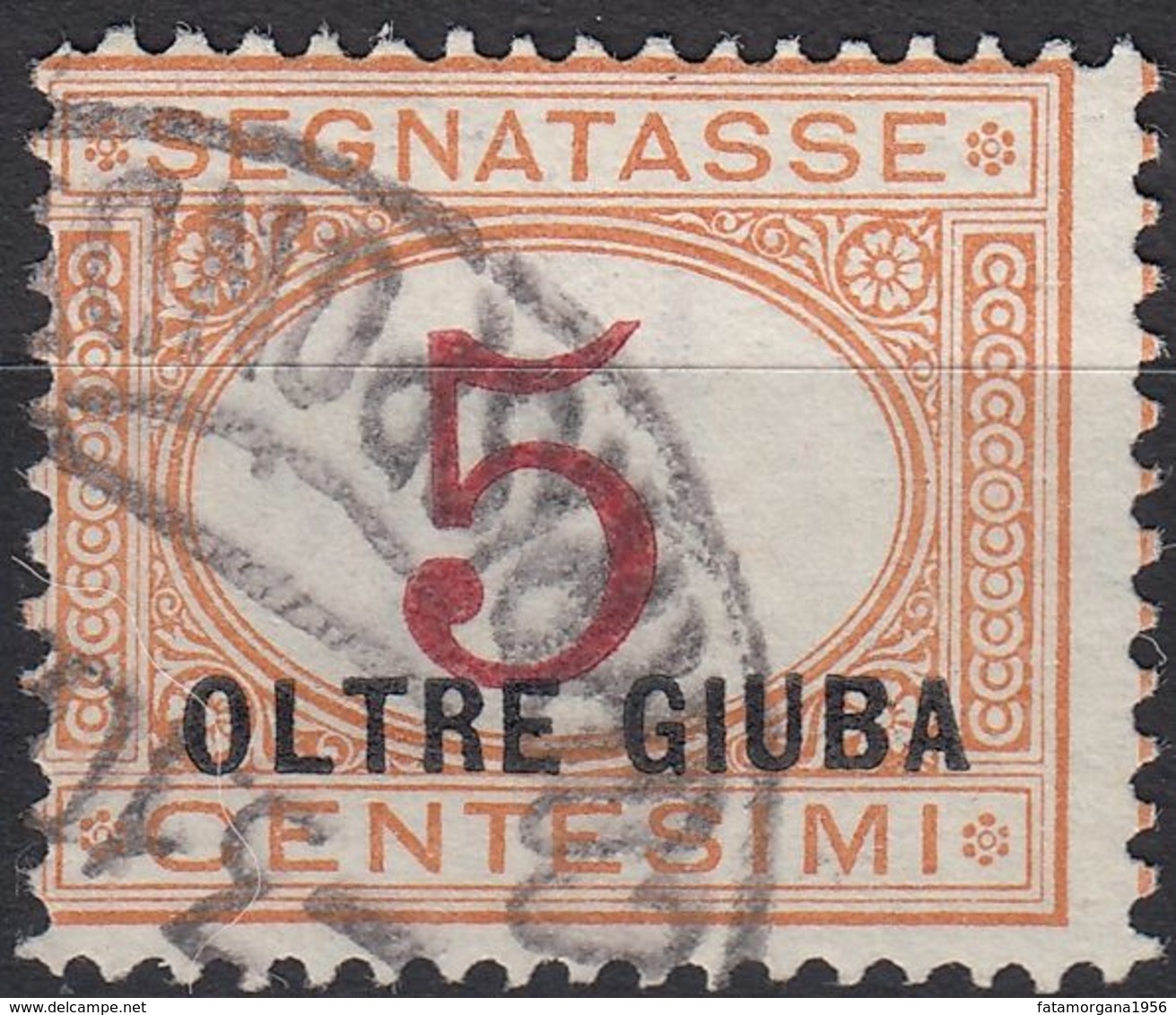 OLTRE GIUBA (occupazione Italiana) - 1925 - Segnatasse Yvert 1, Usato. - Oltre Giuba