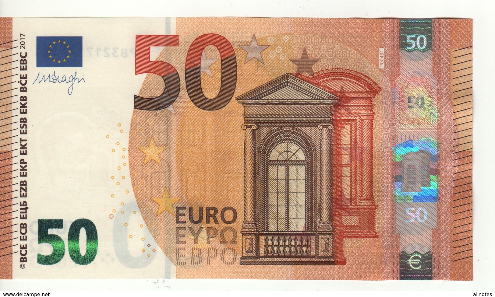 50 EURO  "PB"   DRAGHI     P 004 B1   PB3217173181   / FDS - UNC - 50 Euro