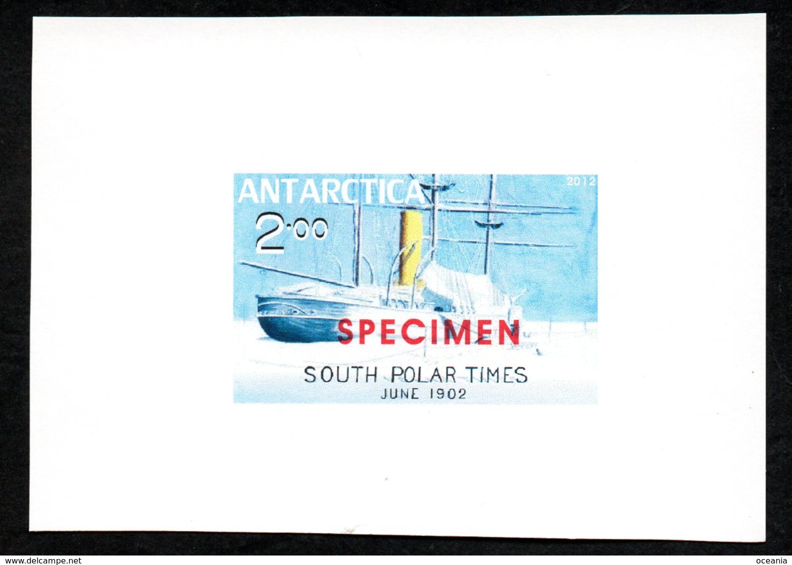 Antarctica Post South Pole Times Imperf Specimen Overprint. - Other & Unclassified