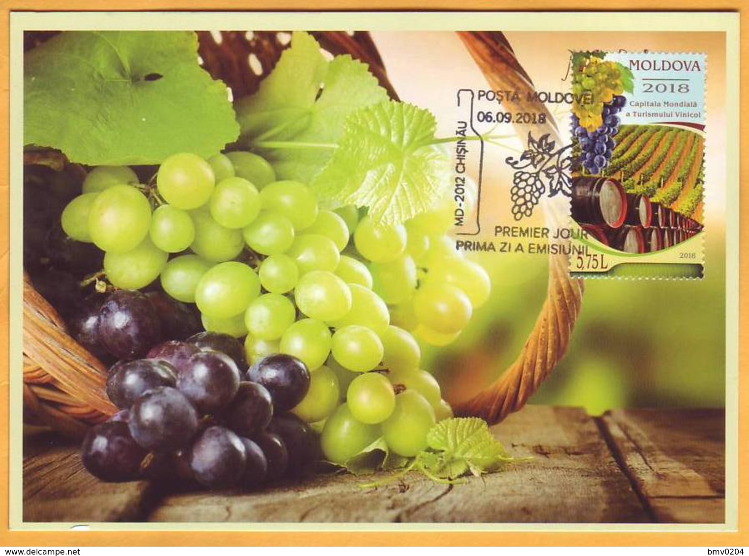 2018 Moldova Moldavie Moldau Maxicard  Wine Tourism. Wine. Grapes. Vineyard. Wine Barrel - Moldavie