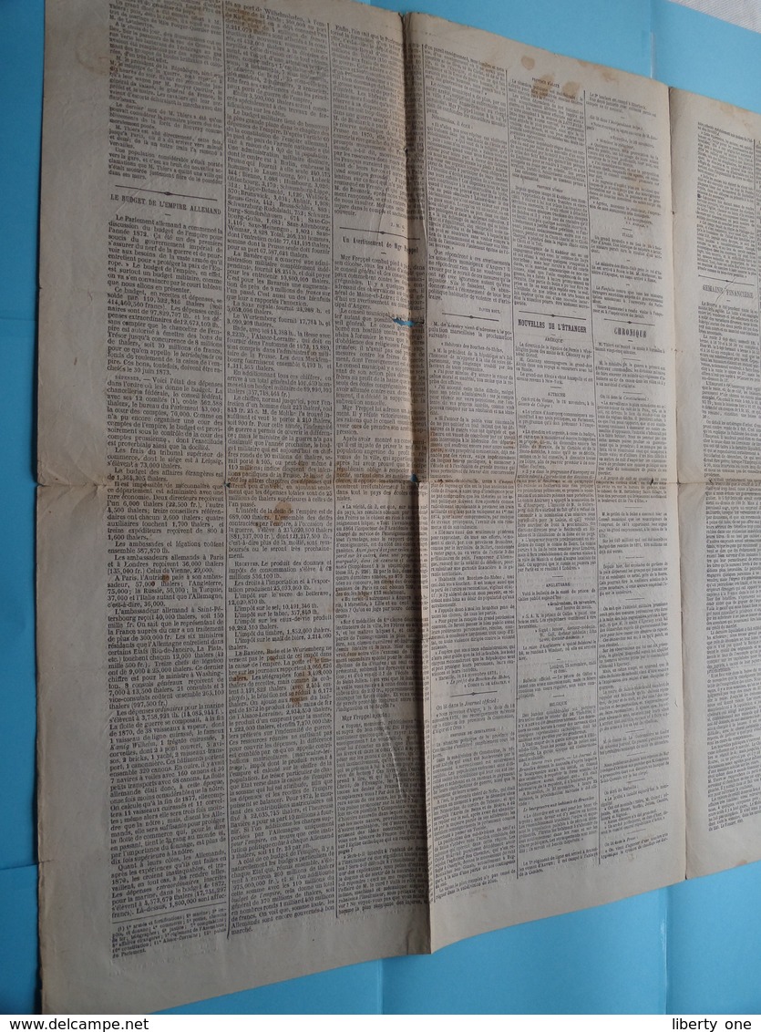 La GAZETTE De FRANCE (4 Pages) 15 Centimes : Lundi 27 Novembre 1871 - 241e Année - Paris (Janicot) ! - 1850 - 1899