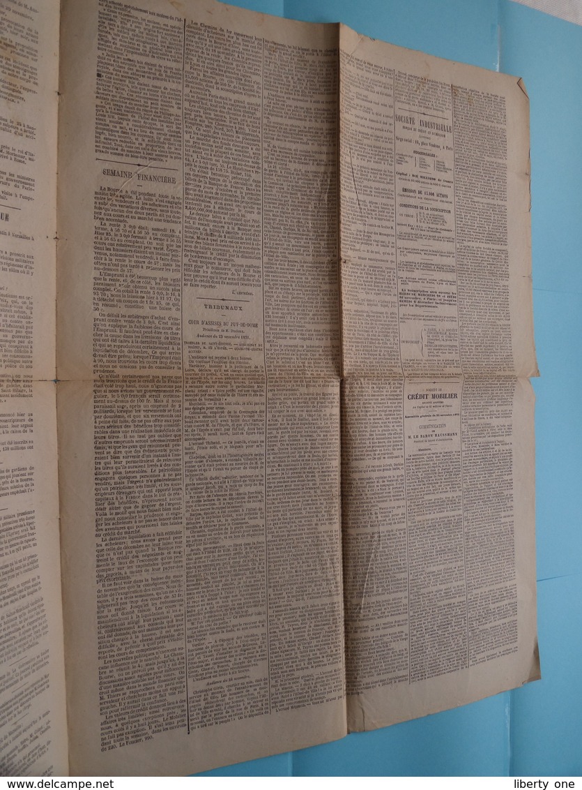 La GAZETTE De FRANCE (4 Pages) 15 Centimes : Lundi 27 Novembre 1871 - 241e Année - Paris (Janicot) ! - 1850 - 1899