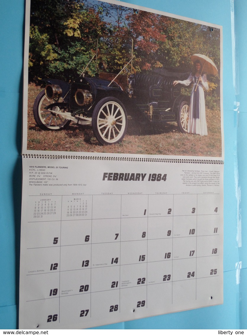 Calendar ( OLD CARS > See Photos ) 1984 COLLECTOR'S EDITION : Season's Greetings ( Fifth Edit. / Calendar Prom. ) !