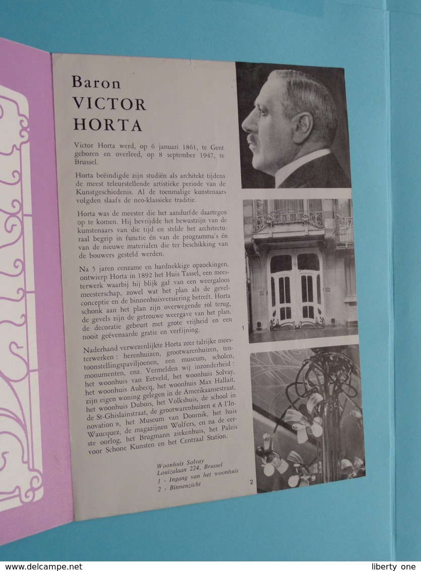 Baron HORTA Architekt - Woonhuis Solvay / Museum Horta ( Folder Met Zegel ) ( Malvaux Brussel : Zie/voir Photo ) ! - Dépliants De La Poste