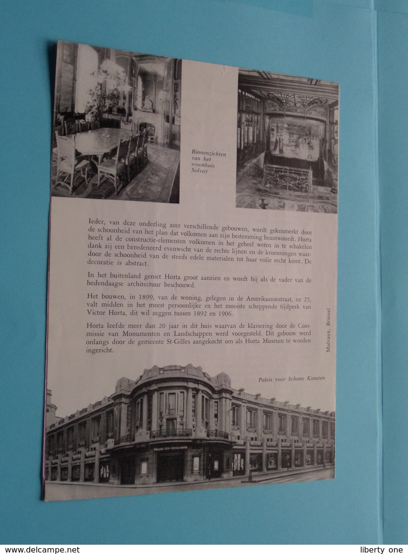 Baron HORTA Architekt - Woonhuis Solvay / Museum Horta ( Folder Met Zegel ) ( Malvaux Brussel : Zie/voir Photo ) ! - Dépliants De La Poste