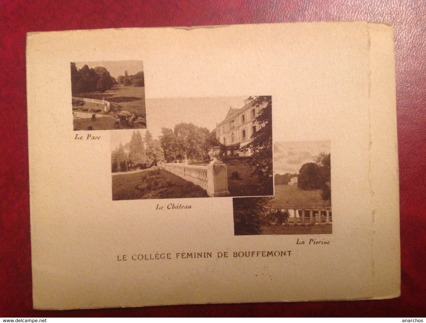 Carte Publicitaire Le Collège Féminin De Bouffemont - Bouffémont
