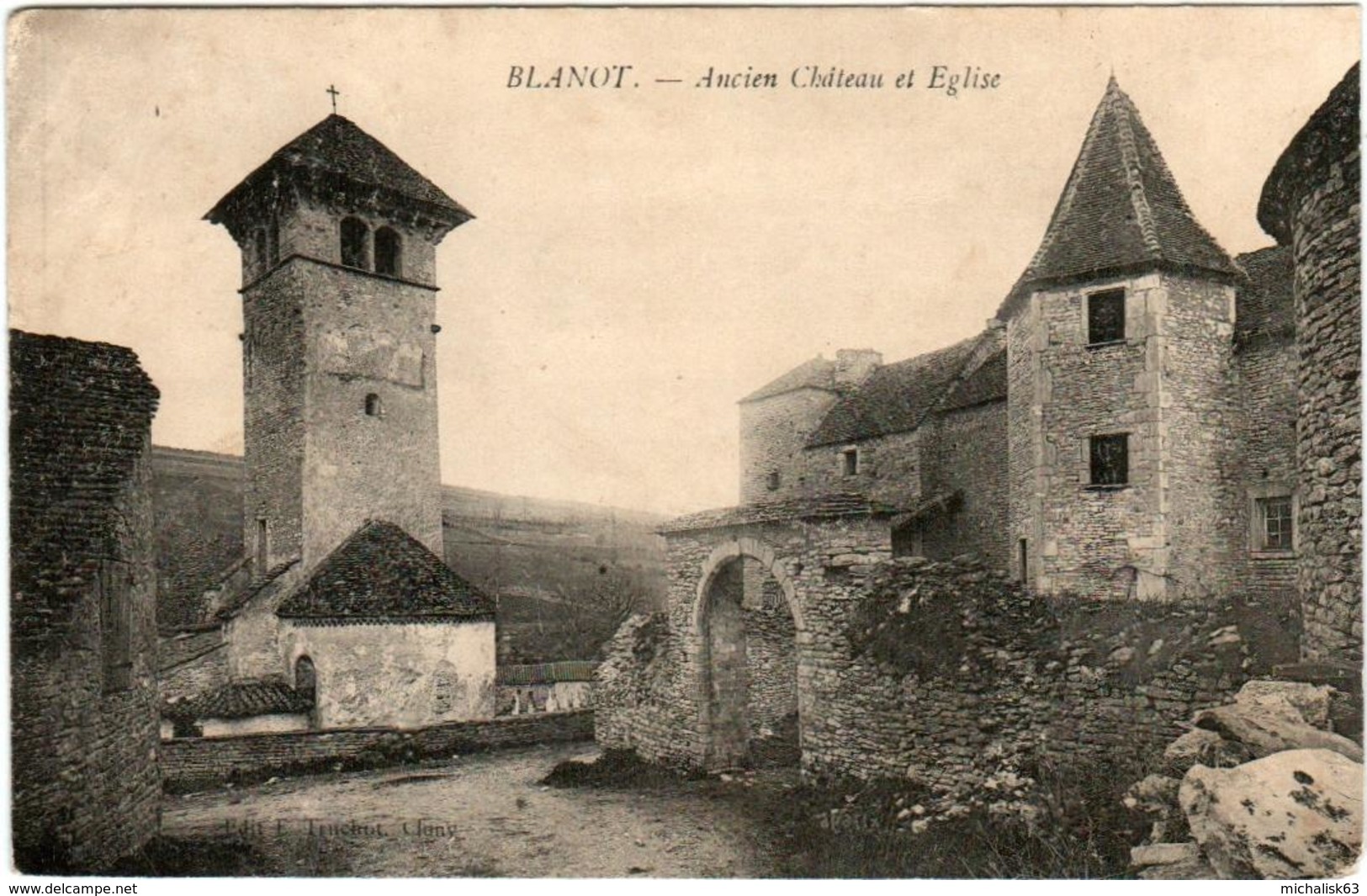 6DM 57 CPA - BLANOT - ANCIEN CHATEAU ET EGLISE - Autres & Non Classés