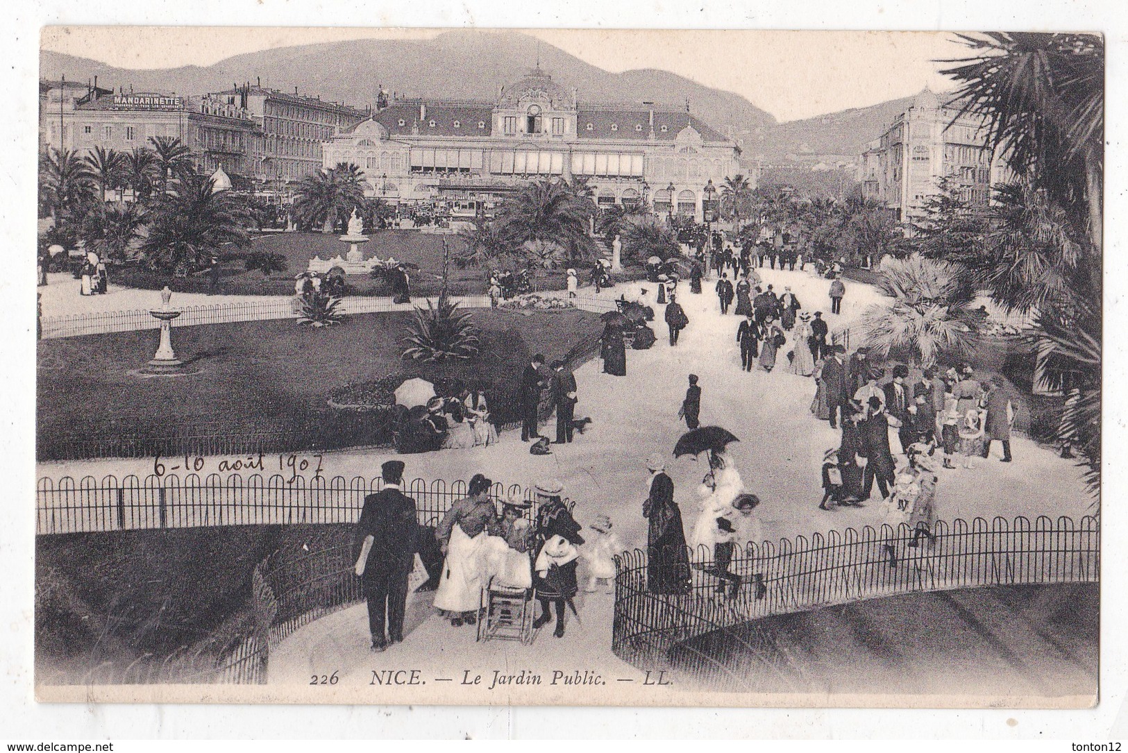 Carte Postale Nice Le Jardin Public - Places, Squares