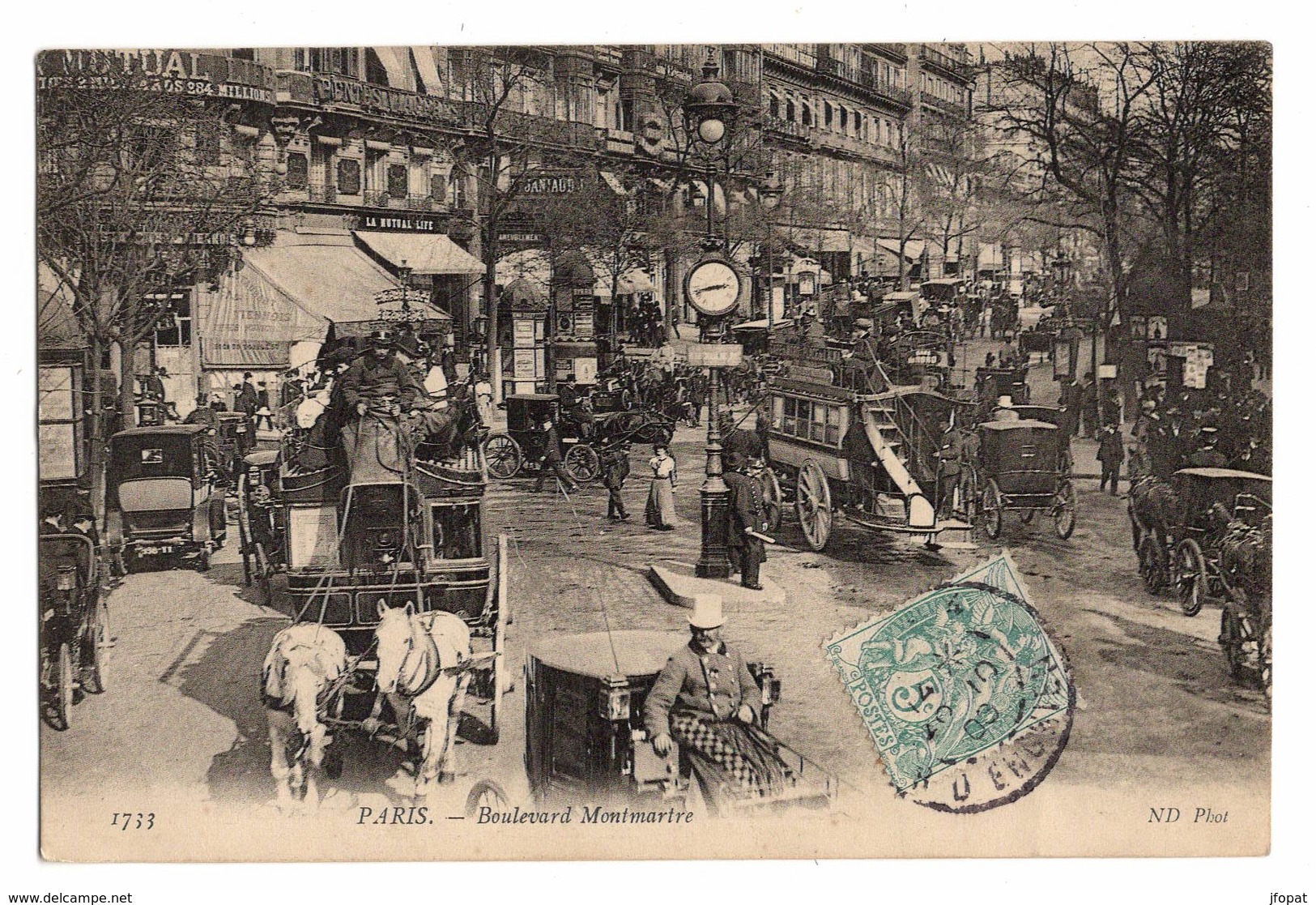 75 PARIS - 2ème Ou 9ème, Boulevard Montmartre, Bel Instantané De Rue - Autres & Non Classés