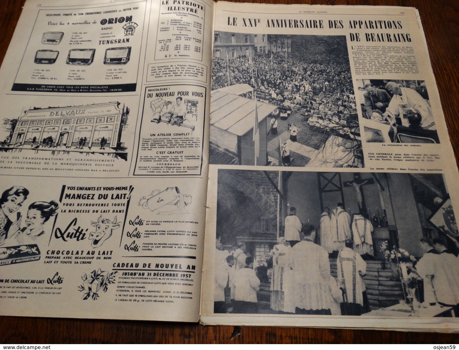 Le Patriote Illustré N° 49 Du 08/12/1957.Terrorisme Algérien En France,expo 58,destination Lune....... - Testi Generali