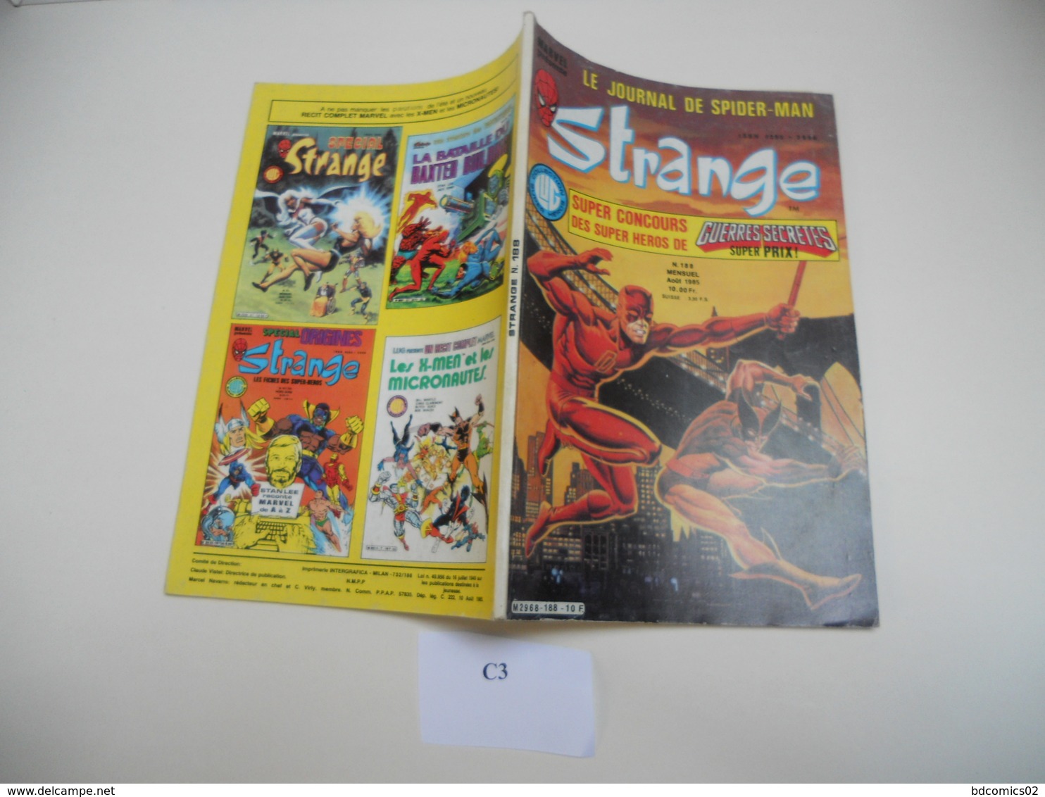 STRANGE EDITION LUG N°188 DAREDEVIL LA DIVISION ALPHA L'ARAIGNEE //// TBE ///C3 - Strange