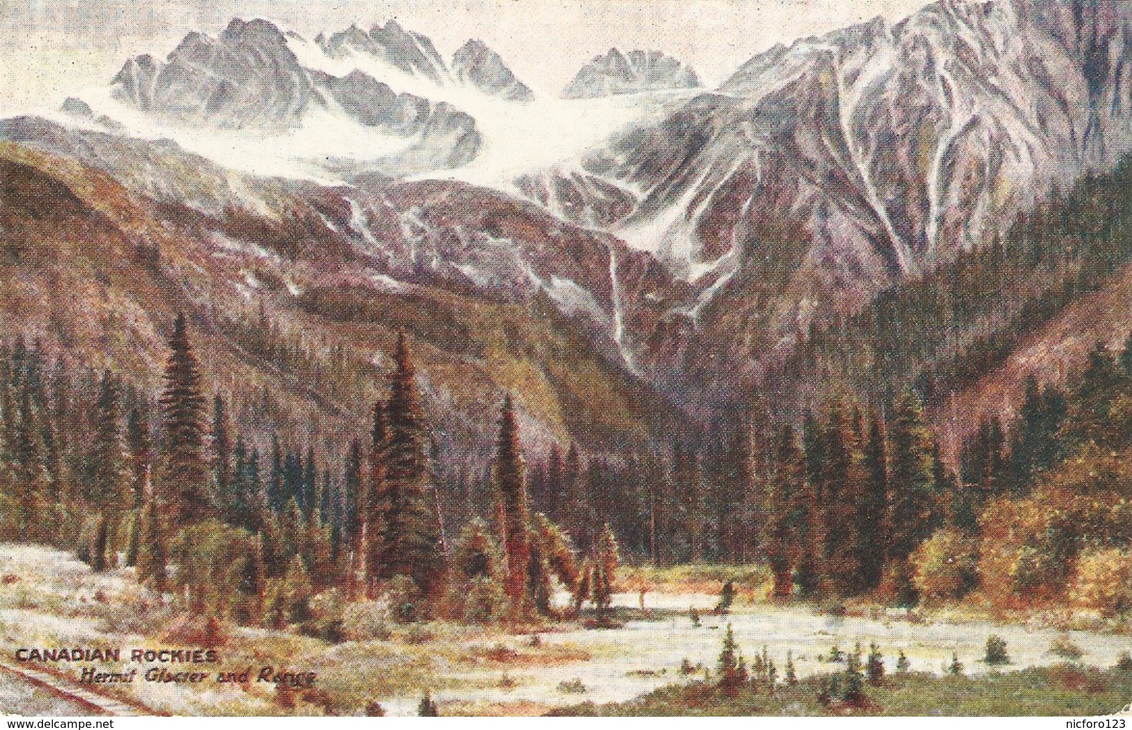 "Canadian Rockies. Hermit Glacier And  Ranve" Tuck Oiette The Canadian Rpckies Ser.PC # 2519 - Tuck, Raphael
