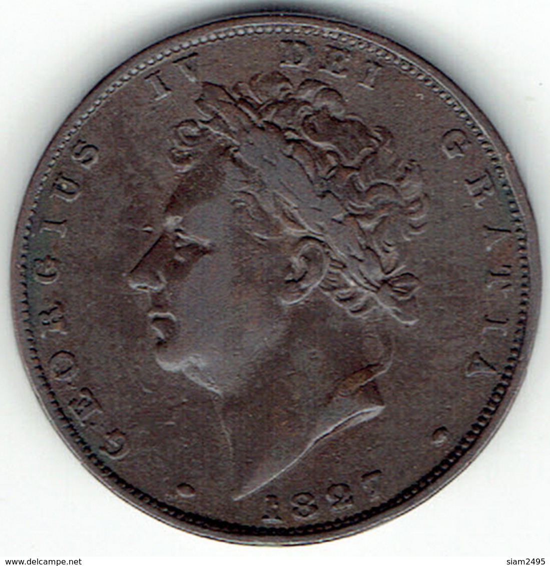 United Kingdom, 1827, One Farthing. - Andere & Zonder Classificatie