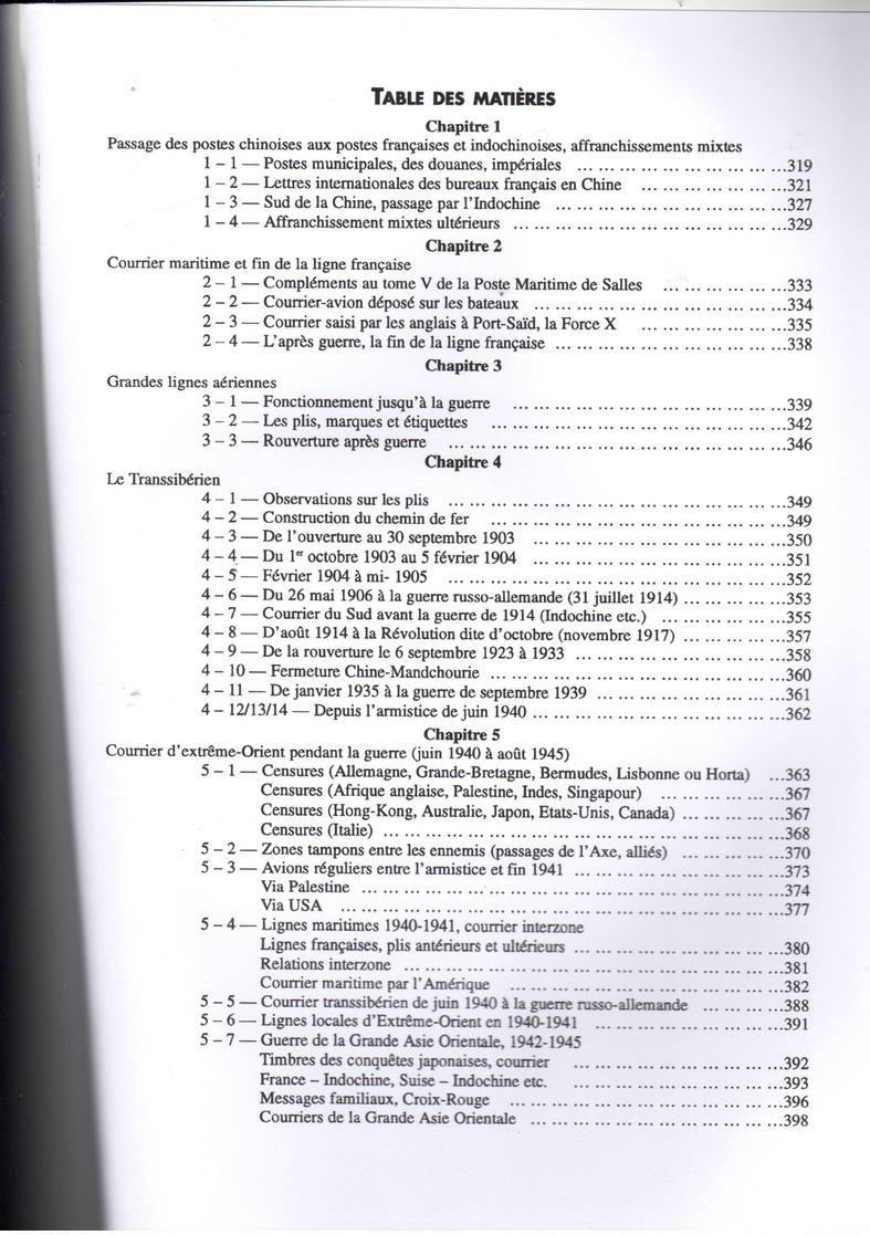 Desrousseaux: Postes Et Courriers En Extreme Orient :passages Maritimes Et Aeriens , Transsiberien, Censure Etats  Tome5 - Autres & Non Classés