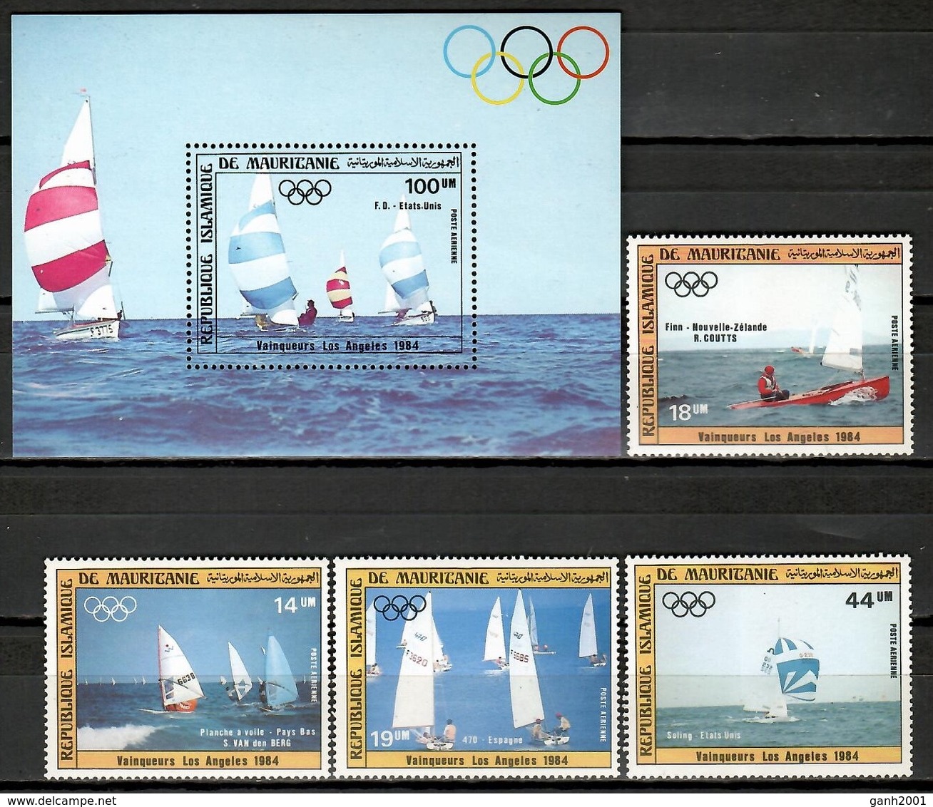 Mauritania 1984 / Olympic Games Los Angeles Sailing MNH Juegos Olímpicos Vela Olympische Spiele / Cu10713  4 - Estate 1984: Los Angeles
