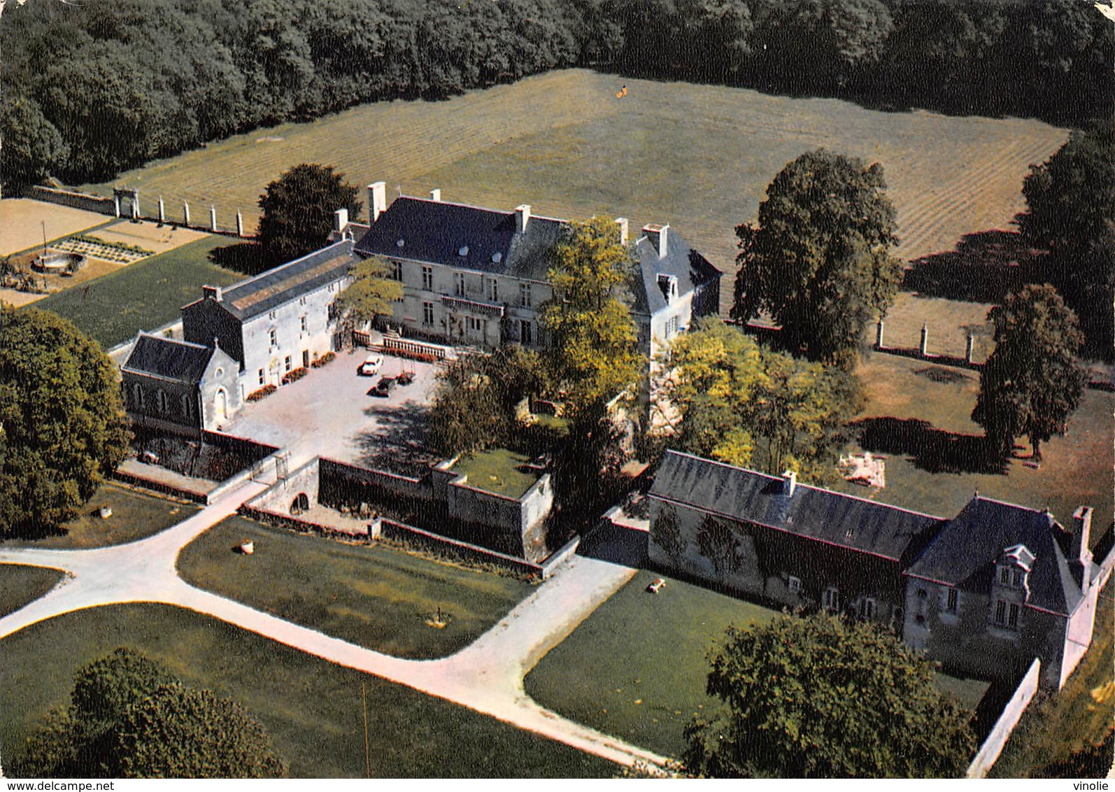 D-19-588 : SAINT JULIEN L'ARS. VUE AERIENNE DU CHATEAU DE BOIS-DOUCET - Saint Julien L'Ars