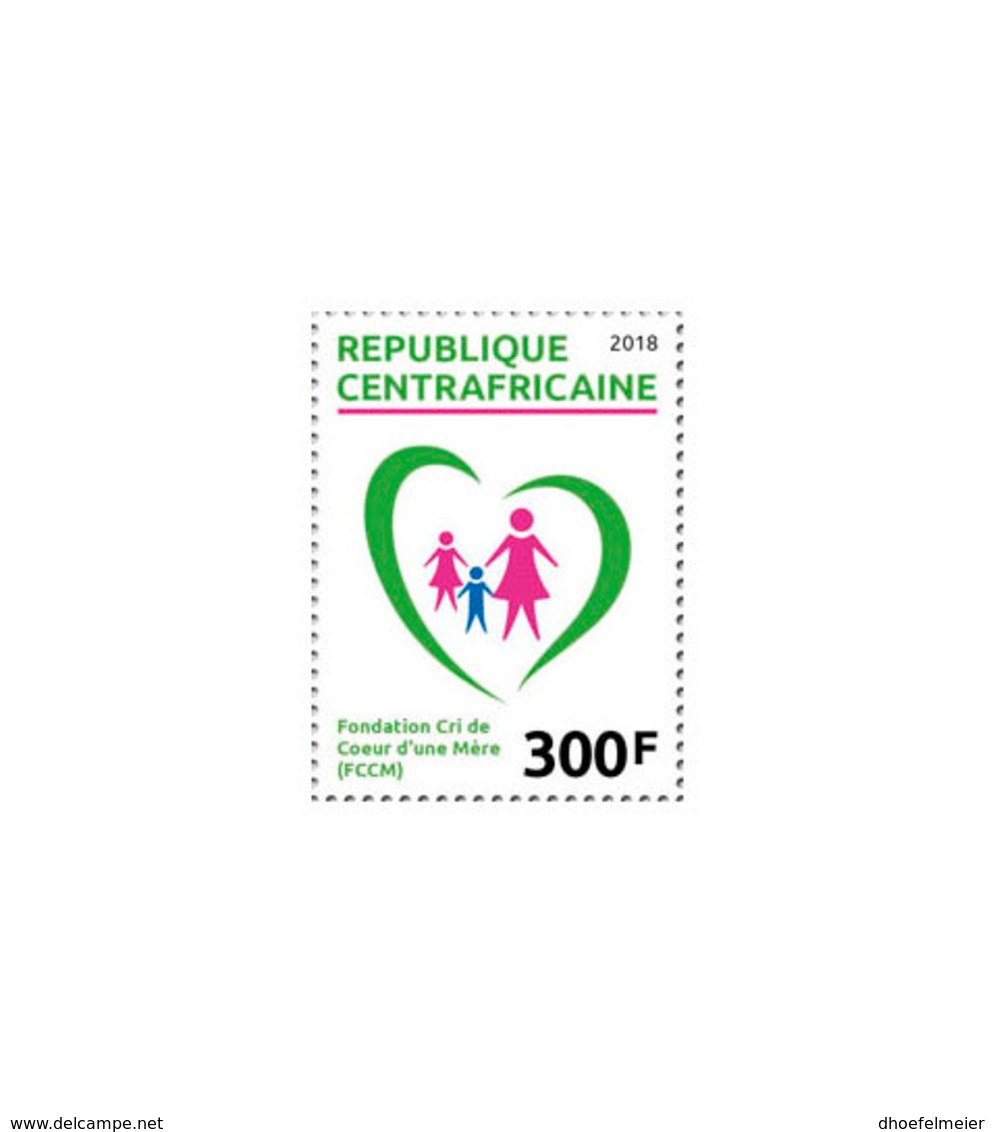 CENTRAL AFRICA 2018 MNH Cri De Coeur Dune Mere Foundation FCCM 300F 1v - OFFICIAL ISSUE - DH1902 - Centrafricaine (République)