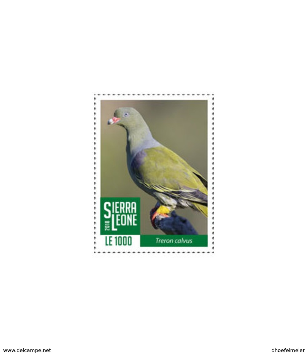 SIERRA LEONE 2018 MNH Green Pigeon 1v - OFFICIAL ISSUE - DH1902 - Sierra Leone (1961-...)