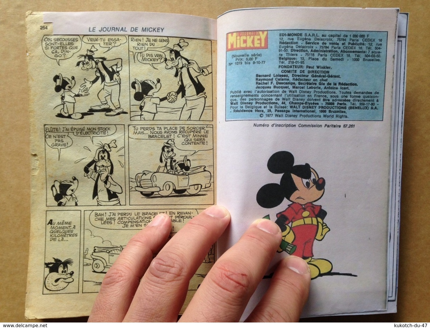 Disney - Mickey Parade - Année 1977 - N°1319 Bis (avec Grand Défaut D'usure) - Mickey Parade