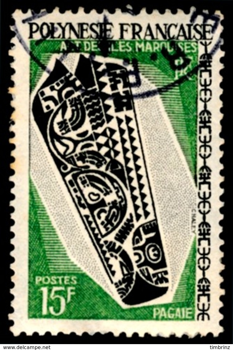 POLYNESIE 1968 - Yv. 53 Obl.  - Arts Des îles Marquises  ..Réf.POL23532 - Usati
