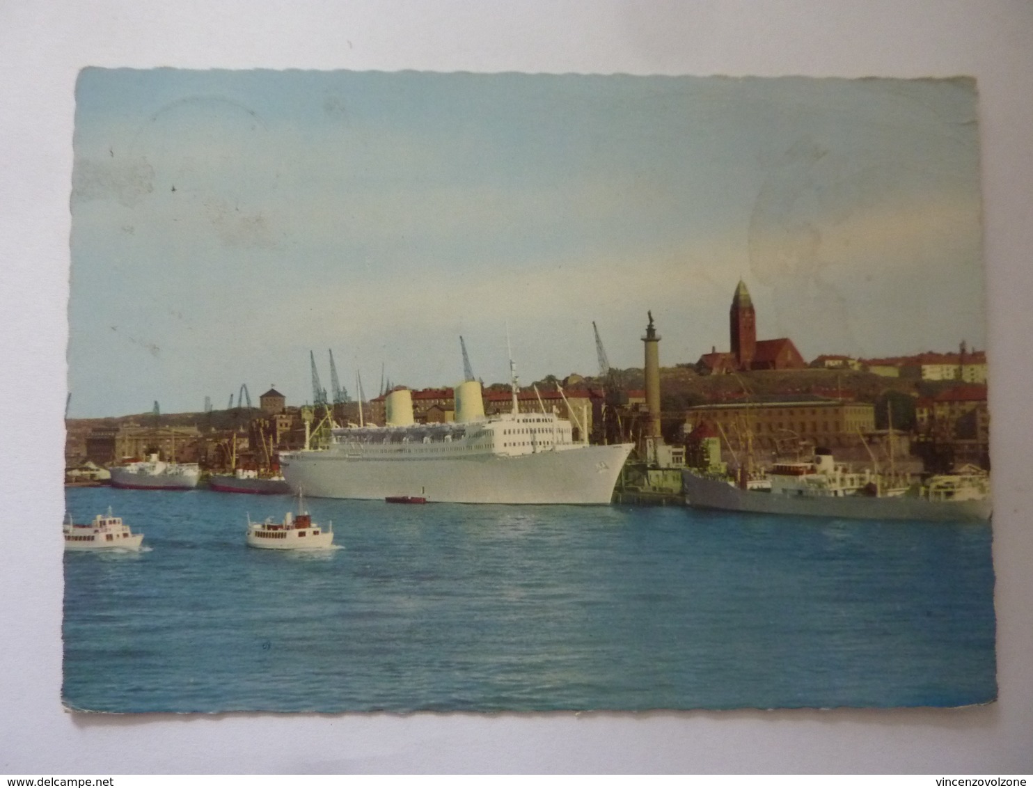 Cartolina Viaggiata "GOTEBORG - The GRIPSHOLM In Harbor" 1963 - Svezia