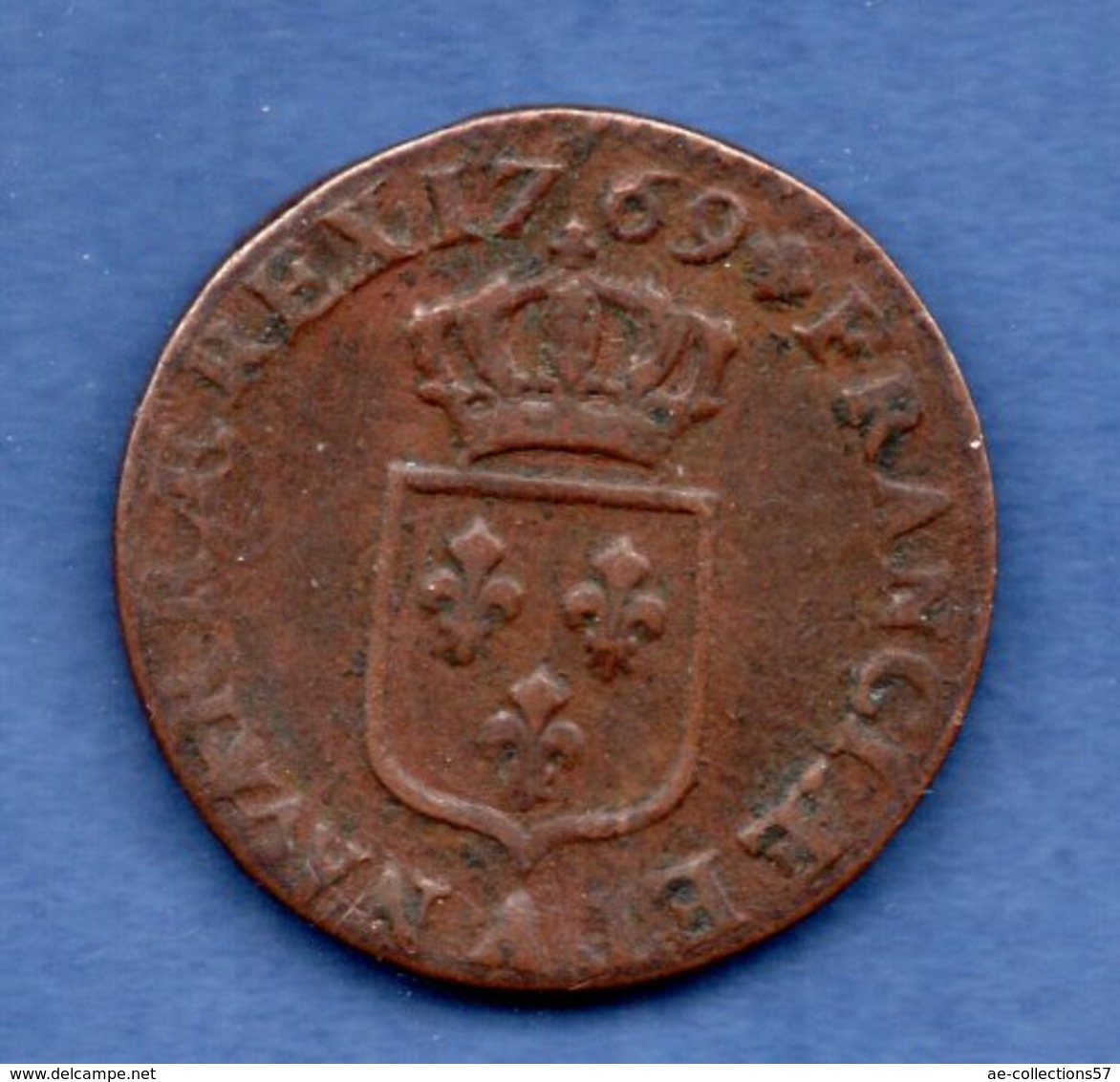 Louis XV  - 1/2 Sol 1769 A  -  état  TB - 1715-1774 Louis  XV The Well-Beloved