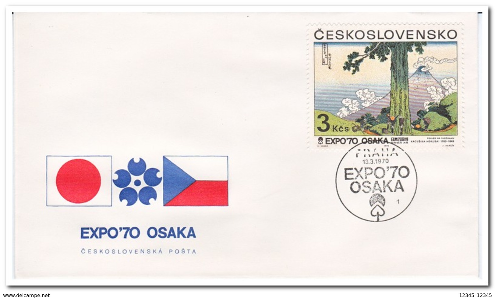 Tsjechoslowakije 1970, FDC, Worldexhibition EXPO '70 Osaka - FDC