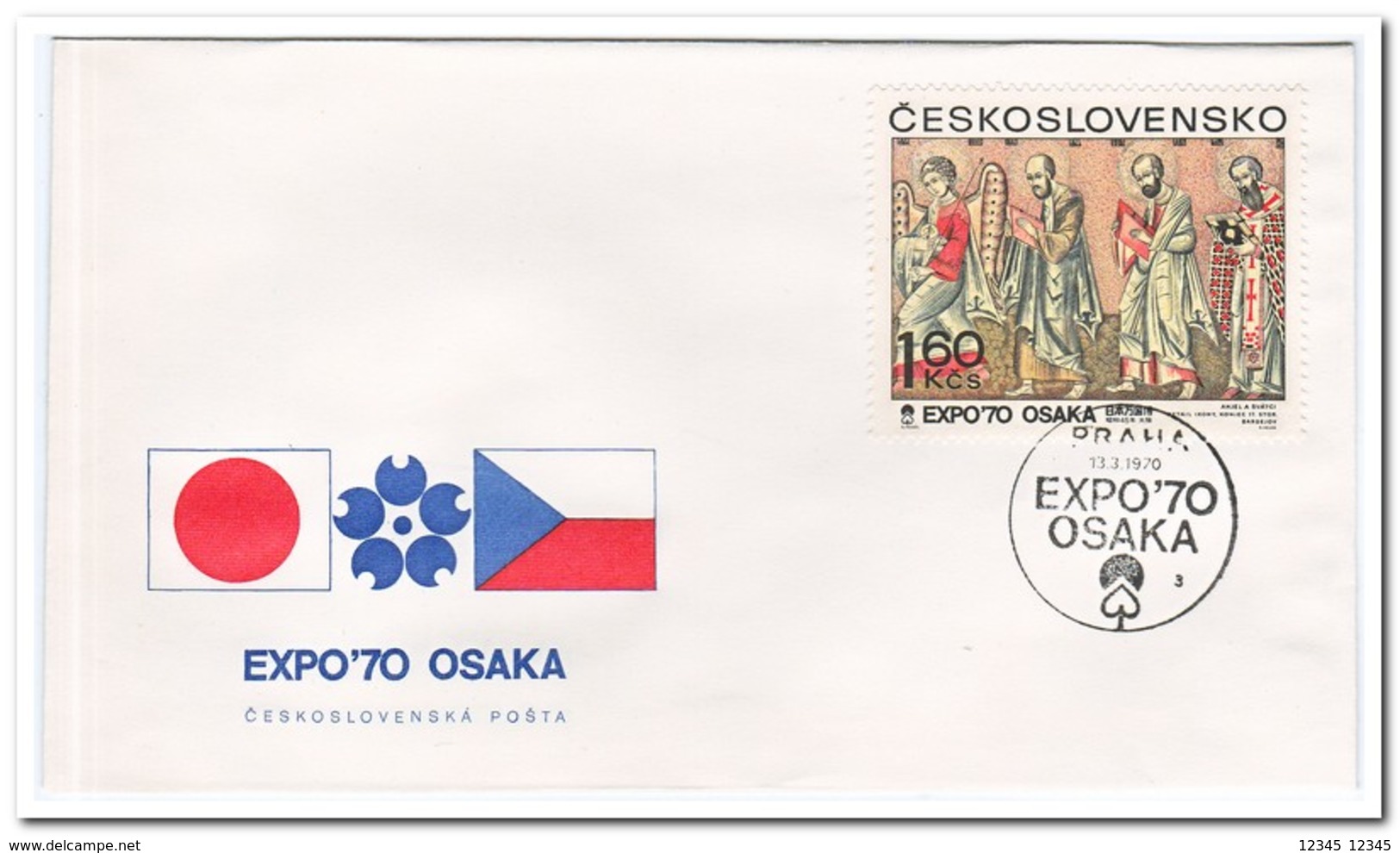 Tsjechoslowakije 1970, FDC, Worldexhibition EXPO '70 Osaka - FDC