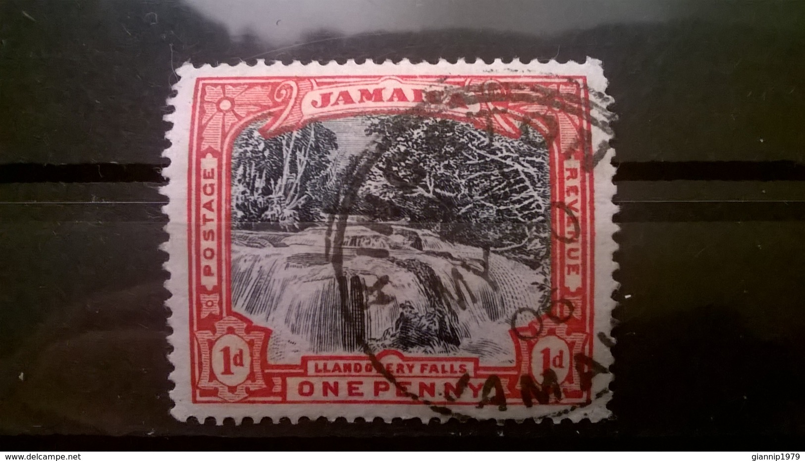 FRANCOBOLLI STAMPS GIAMAICA JAMAICA 1901 USED CASCATA LLANDOVERY - Giamaica (1962-...)