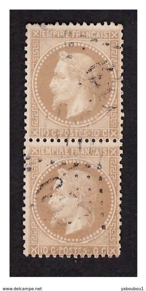 Paire Verticale Du N° 28 B Obl. - 1853-1860 Napoleone III
