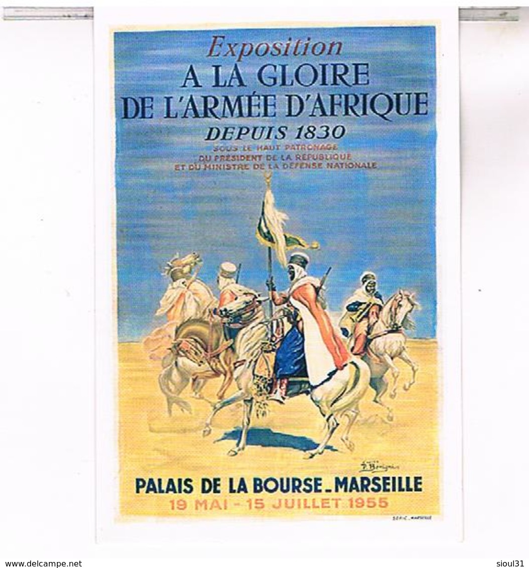 PUBLICITE EXPOSITION  LA GLOIRE L ARMEE AFRIQUE MARSEILLE  CPM  TBE MA25 - Koloniale Tentoonstelling 1906-1922