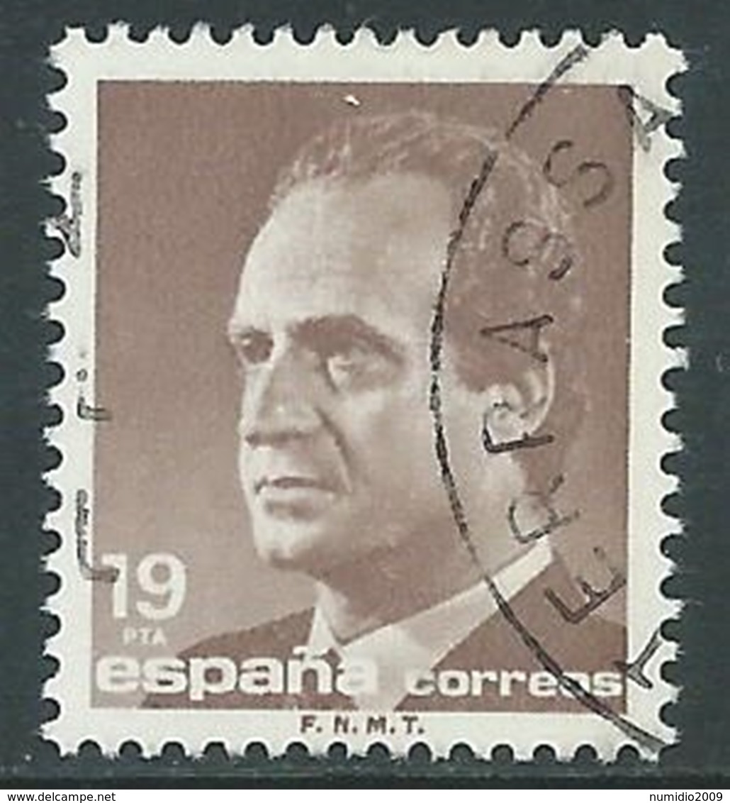 1986 SPAGNA USATO EFFIGIE DEL RE JUAN CARLOS I 19 P - F17-5 - Usati