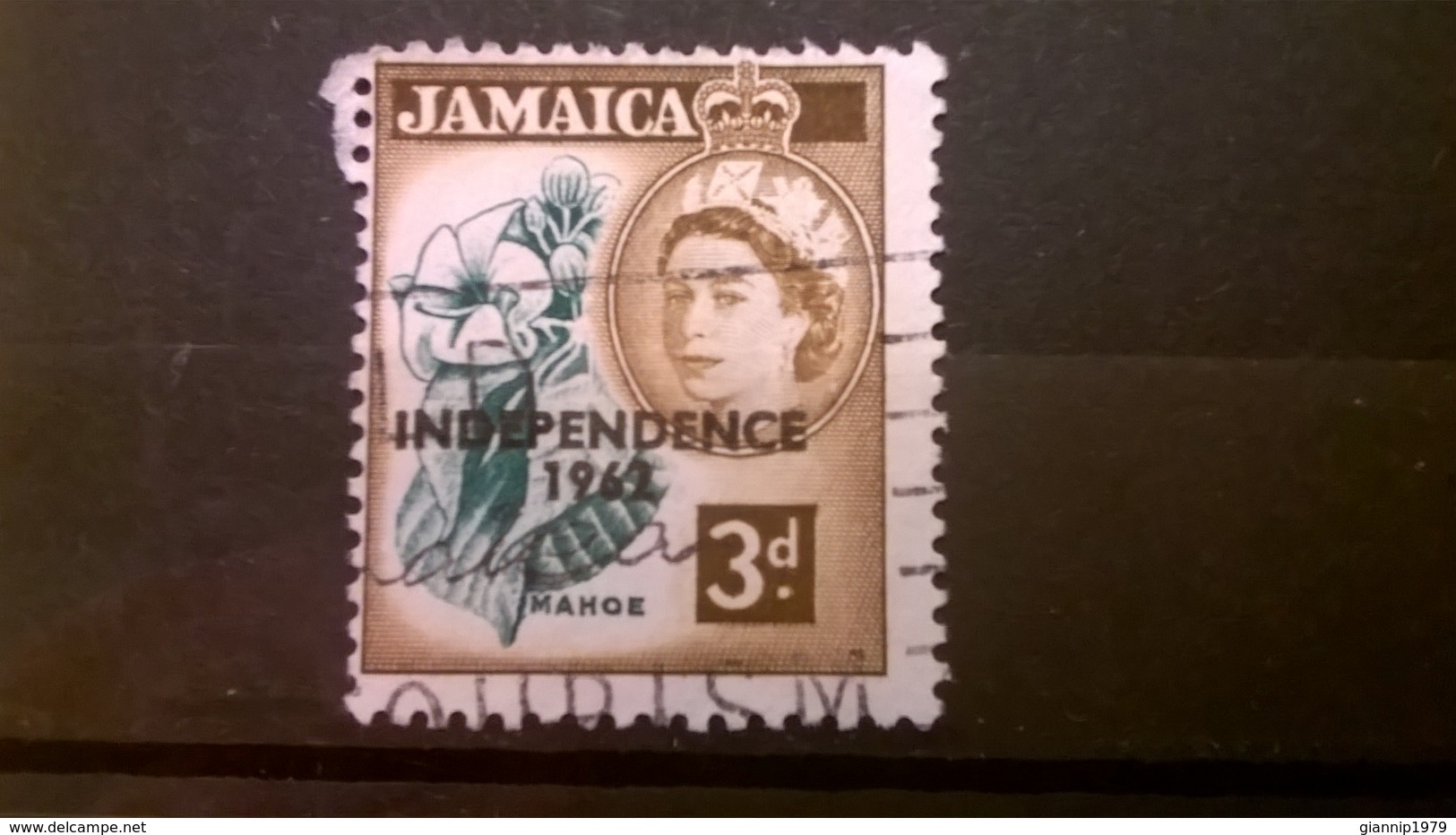 FRANCOBOLLI STAMPS GIAMAICA JAMAICA 1956 USED LOCALI MOTIVI QUEEN ELISABETH OVERPRINTED INDEPENDENCE - Giamaica (1962-...)