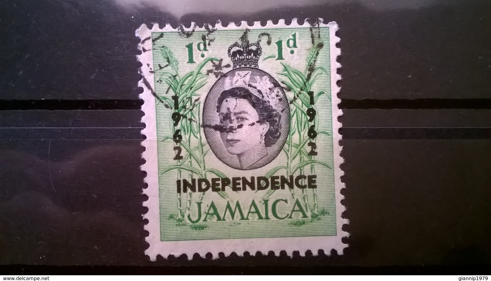 FRANCOBOLLI STAMPS GIAMAICA JAMAICA 1956 USED LOCALI MOTIVI QUEEN ELISABETH OVERPRINTED INDEPENDENCE - Jamaica (1962-...)