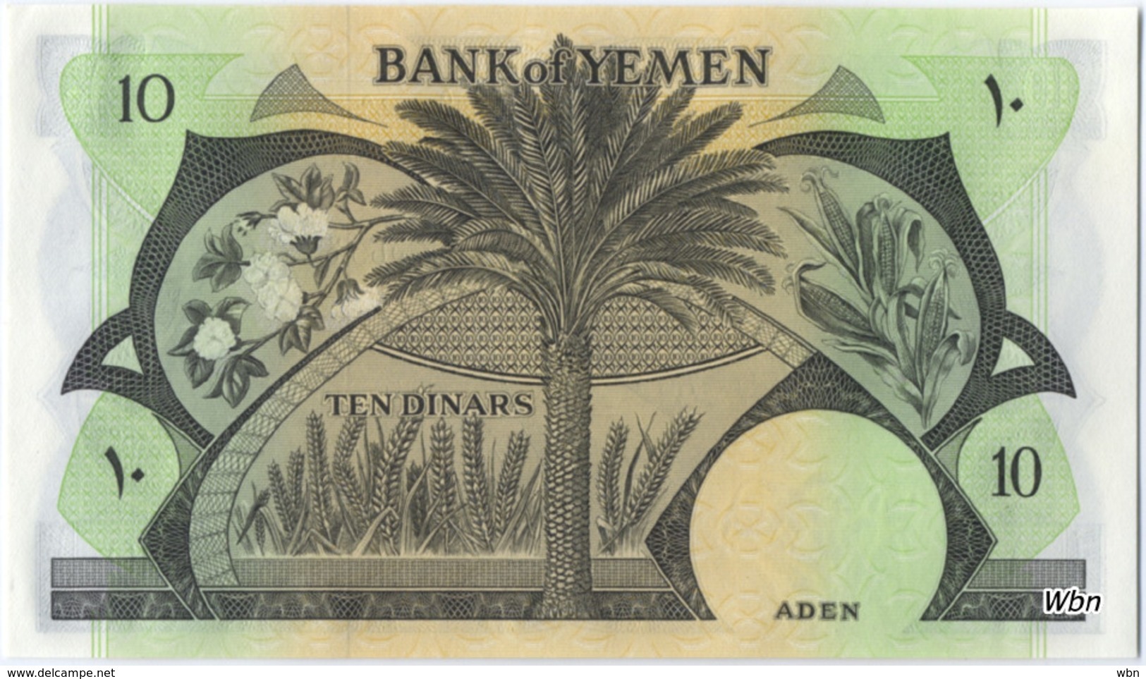 South Yemen 10 Dinars (P9b) Sign 4 -UNC- - Yémen