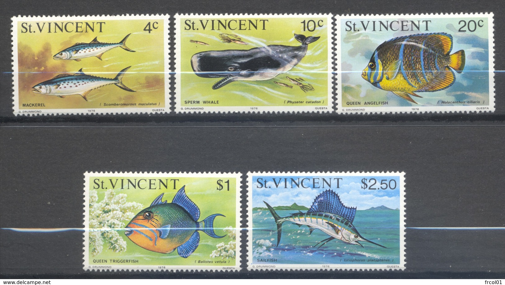 Saint-Vincent, Yvert 435A/435E, Réimpression, Reprint, 1976, MNH - St.Vincent (...-1979)