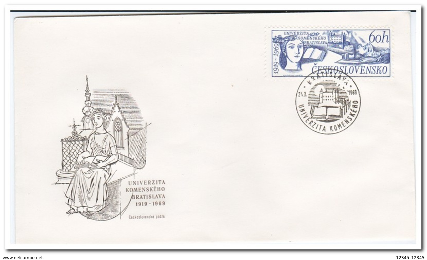 Tsjechoslowakije 1969, FDC, Anniversary Of Scientific And Cultural Institutions - FDC