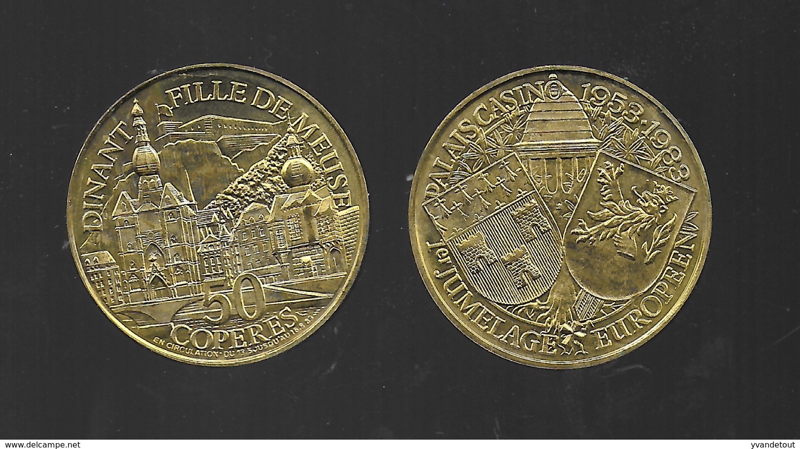 Pièce De Monnaie - Jeton - 50 Copères - Dinant - 1983 - Jumelage Européen - Casino - Jetons De Communes